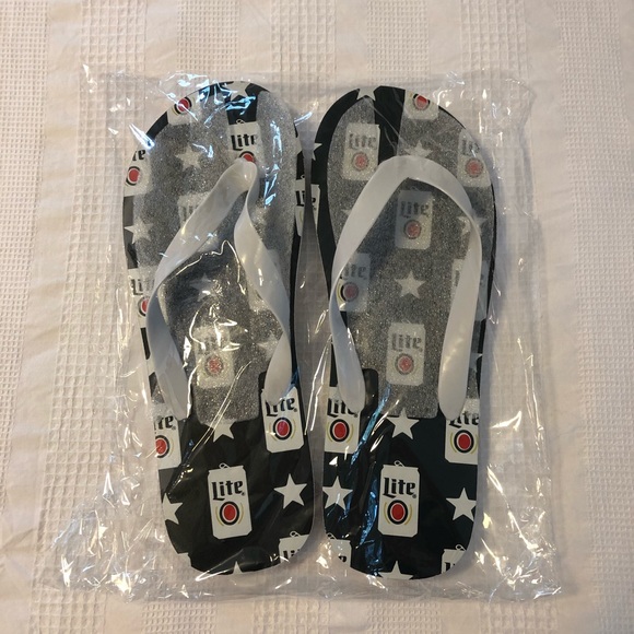 miller lite flip flops